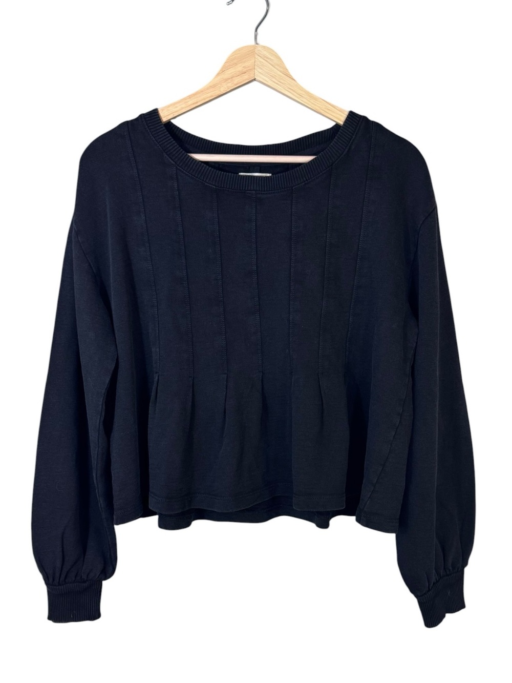 Anthropologie Pilcro Box-Pleated Sweatshirt Small NWT - Picture 4 of 11